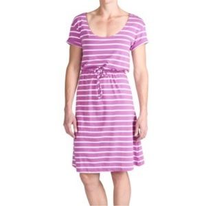Columbia Omni-Wick  Purple White Stripes Dress Size Small (NWOT)